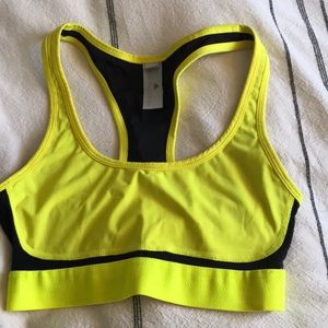 Adidas Stella McCartney Sports Bra Racer Back S Yellow/Black